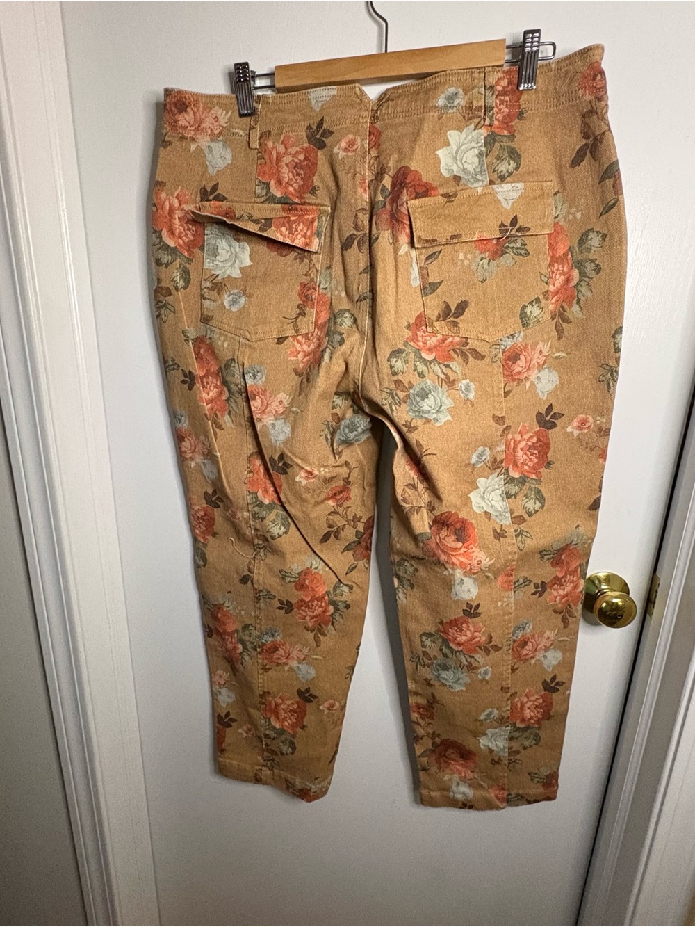 Flamingals NWT 2XL Floral Denim Jeans Boho Cottagecore Grandmachic Y2K Western - Picture 3 of 8